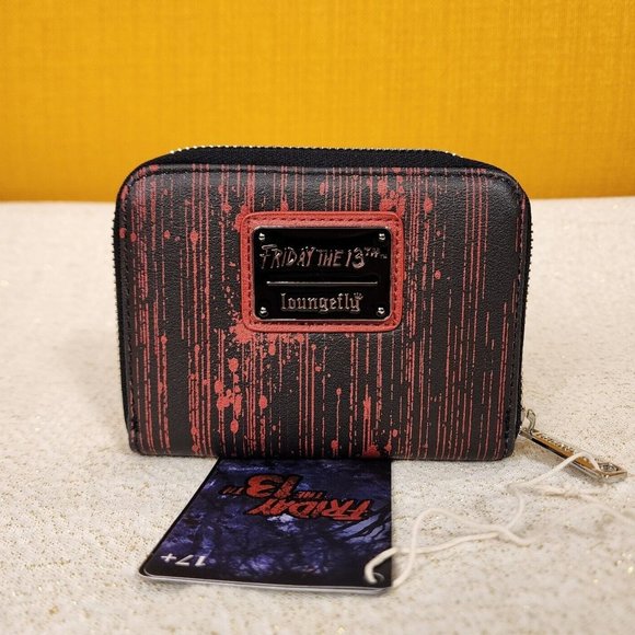 Loungefly Friday the 13th Jason Voorhees Mask Halloween Horror Movie Zip Wallet - Picture 5 of 12